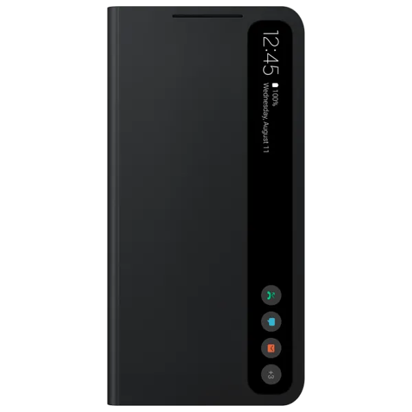 Husă pentru smartphone Samsung Galaxy S21 FE Samsung/ Smat Clear View/ TPU/ PC/ Dark Gray photo 1