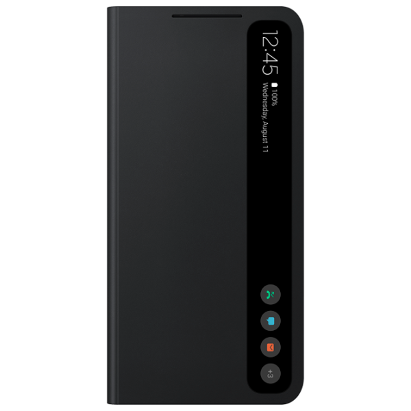 Husă pentru smartphone Samsung Galaxy S21 FE Samsung/ Smat Clear View/ TPU/ PC/ Dark Gray photo 1