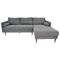 Canapea DecoPrim City Stânga (0001000) Stofă/ Gray