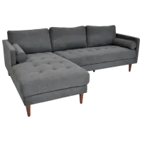 Canapea DecoPrim City Stânga (0001001) Stofă/ Gray