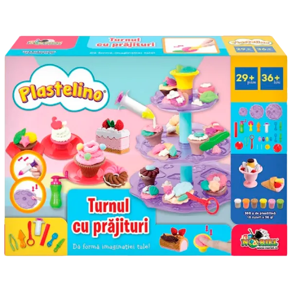 Set de creație Noriel Plastelino Turnul cu prăjituri INT3558 3+/ Multicolor photo 1 Set de creație Noriel Plastelino Turnul cu prăjituri INT3558 3+/ Multicolor photo 1