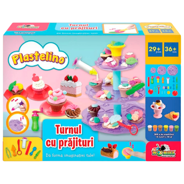 Set de creație Noriel Plastelino Turnul cu prăjituri INT3558 3+/ Multicolor photo 1 Set de creație Noriel Plastelino Turnul cu prăjituri INT3558 3+/ Multicolor photo 1