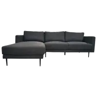 Canapea DecoPrim Era Stânga (0002911) Stofă/ Dark Gray