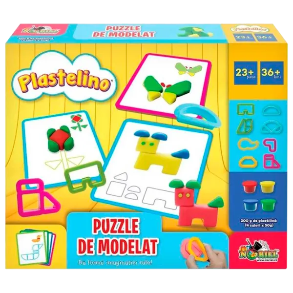 Set de creație Noriel Plastelino Puzzle de modelat INT3527 3+/ Multicolor photo 1