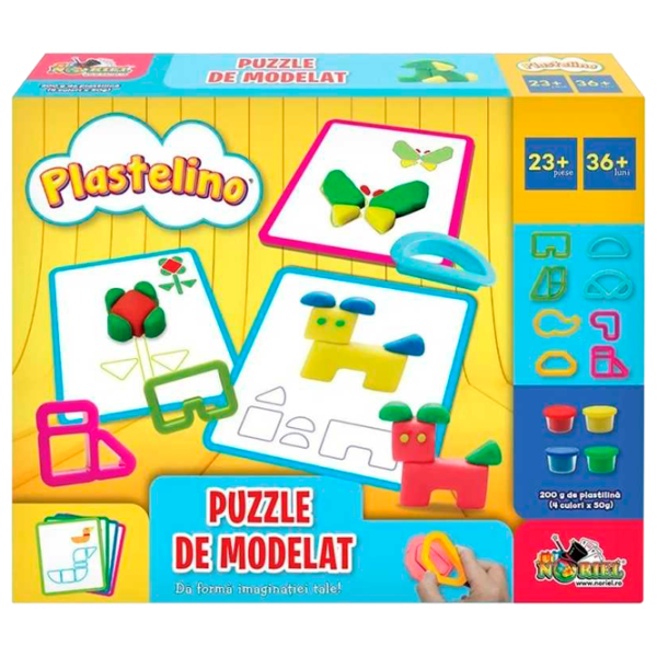 Set de creație Noriel Plastelino Puzzle de modelat INT3527 3+/ Multicolor photo 1