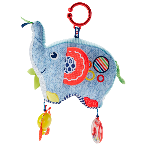 Мягкая игрушка Mattel Погремушка Слон 0+/ Разноцветный photo 1