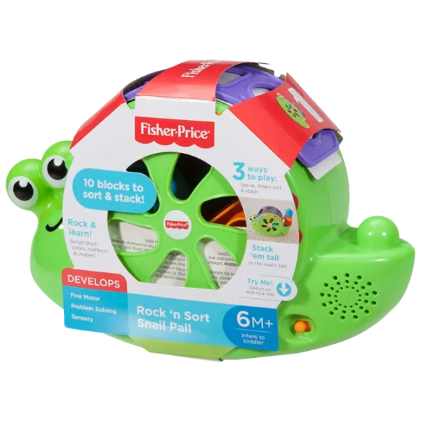 Интерактивная игрушка Mattel Sound Sort Snail 0.6+/ Зелёный photo 1 Интерактивная игрушка Mattel Sound Sort Snail 0.6+/ Зелёный photo 1