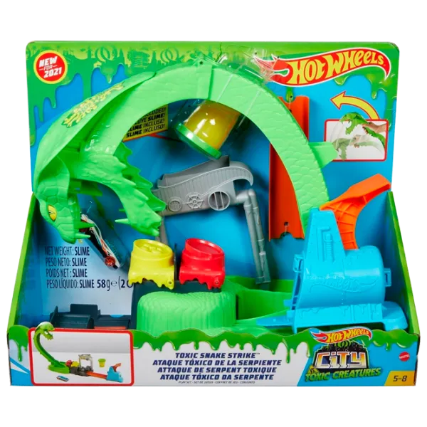 Pistă auto Hot Wheels Toxic Snake Strike GTT93 Multicolor photo 1 Pistă auto Hot Wheels Toxic Snake Strike GTT93 Multicolor photo 1