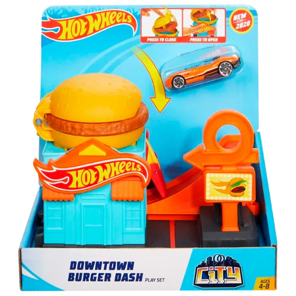 Авто-треки Hot Wheels Downtown Burger Dash GJK73 Разноцветный photo 1