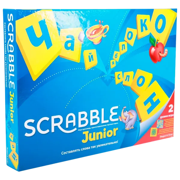 Настольная игра Mattel Scrabble Junior RU 6+/ Развитие photo 1 Настольная игра Mattel Scrabble Junior RU 6+/ Развитие photo 1