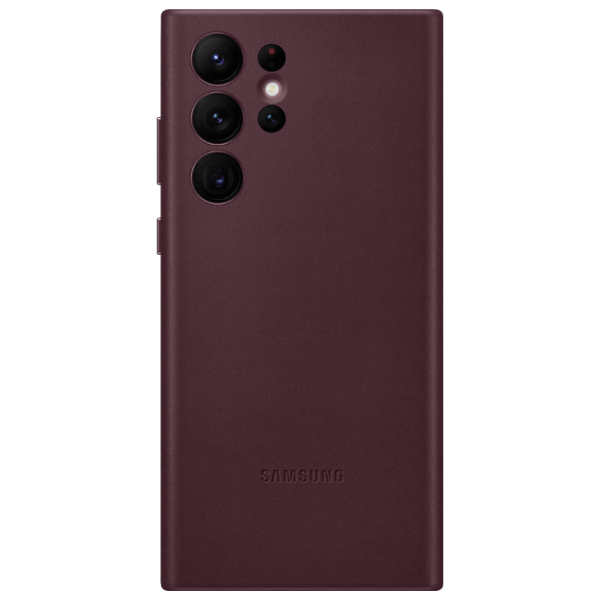 Чехол для смартфона Samsung Galaxy S22 Ultra Samsung/ Back/ Кожа/ Бордовый Cherry photo 1