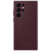 Чехол для смартфона Samsung Galaxy S22 Ultra Samsung/ Back/ Кожа/ Бордовый Cherry
