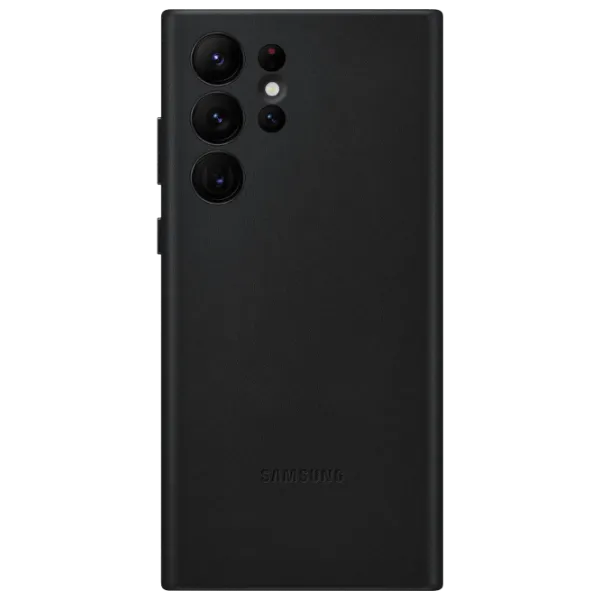 Чехол для смартфона Samsung Galaxy S22 Ultra Samsung/ Back/ Кожа/ Черный photo 1