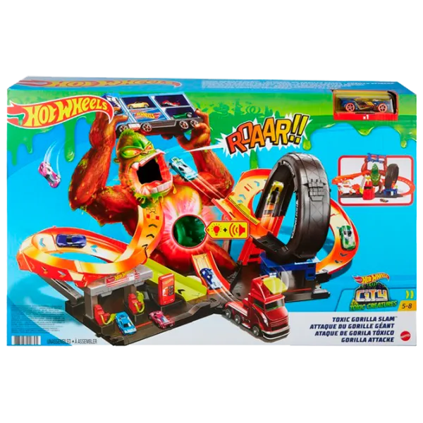Pistă auto Hot Wheels Toxic Gorilla Slam GTT94 Multicolor photo 1 Pistă auto Hot Wheels Toxic Gorilla Slam GTT94 Multicolor photo 1