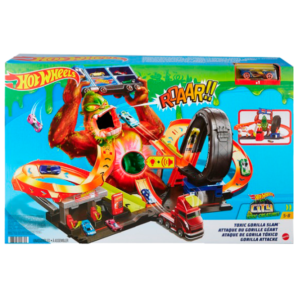 Pistă auto Hot Wheels Toxic Gorilla Slam GTT94 Multicolor photo 1 Pistă auto Hot Wheels Toxic Gorilla Slam GTT94 Multicolor photo 1