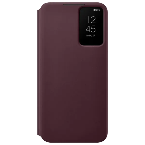 Husă pentru smartphone Samsung Galaxy S22 Plus Samsung/ Smart Clear View/ TPU/ PP/ Burgundy Cherry photo 1