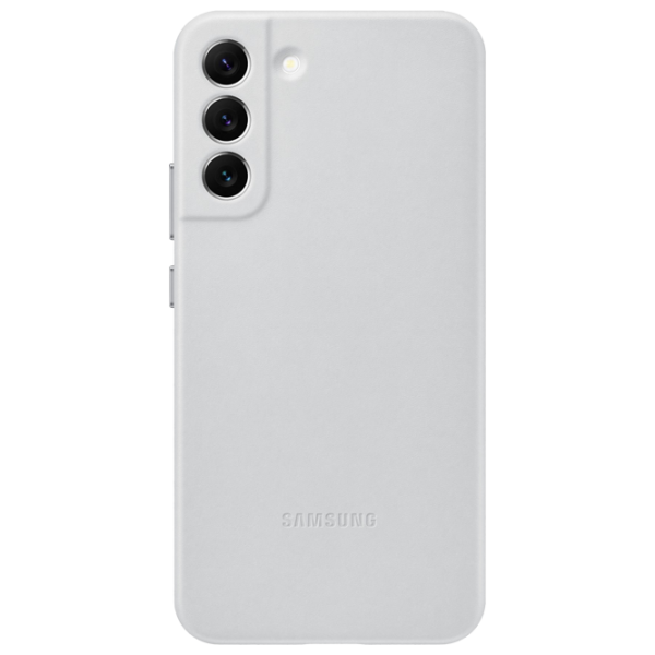 Husă pentru smartphone Samsung Galaxy S22+ Samsung/ Back/ Leather/ Light Gray photo 1