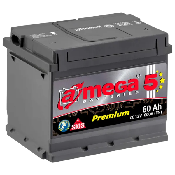 Авто аккумулятор A-Mega Premium 60Ah A3 600A photo 1 Авто аккумулятор A-Mega Premium 60Ah A3 600A photo 1