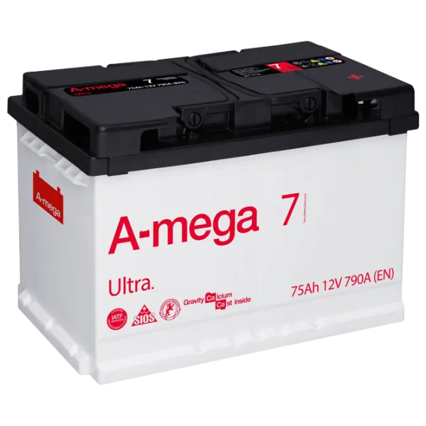 Авто аккумулятор A-Mega Ultra 75Ah A3 790A photo 1 Авто аккумулятор A-Mega Ultra 75Ah A3 790A photo 1