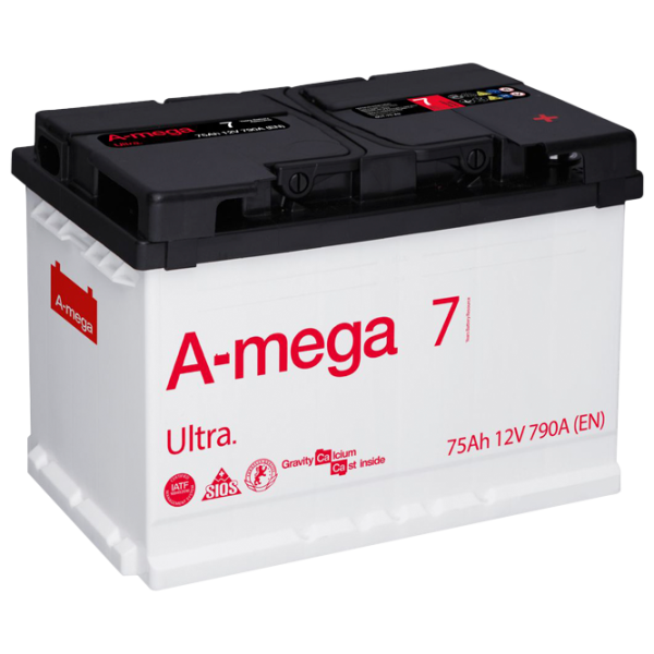 Авто аккумулятор A-Mega Ultra 75Ah A3 790A photo 1 Авто аккумулятор A-Mega Ultra 75Ah A3 790A photo 1