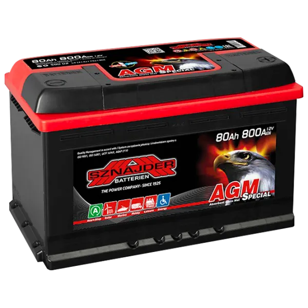 Авто аккумулятор Snaider Special AGM 800 AA photo 1