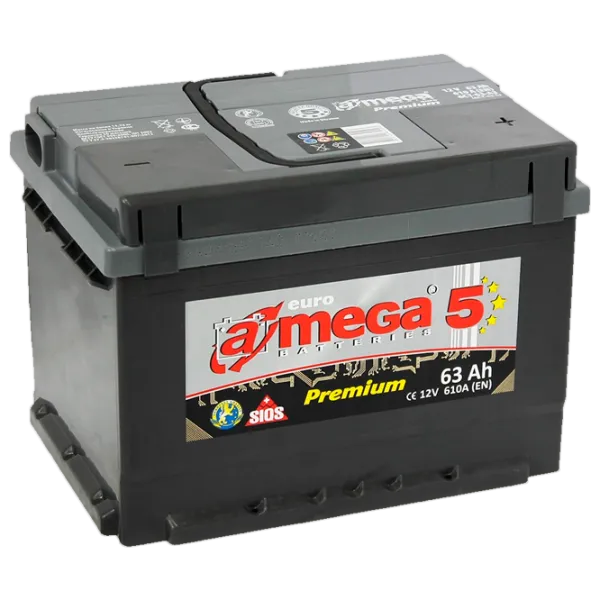 Авто аккумулятор A-Mega Premium 63Ah A3 610 AA photo 1 Авто аккумулятор A-Mega Premium 63Ah A3 610 AA photo 1