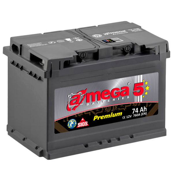 Авто аккумулятор A-Mega Premium 74Ah A3 760 AA photo 1 Авто аккумулятор A-Mega Premium 74Ah A3 760 AA photo 1