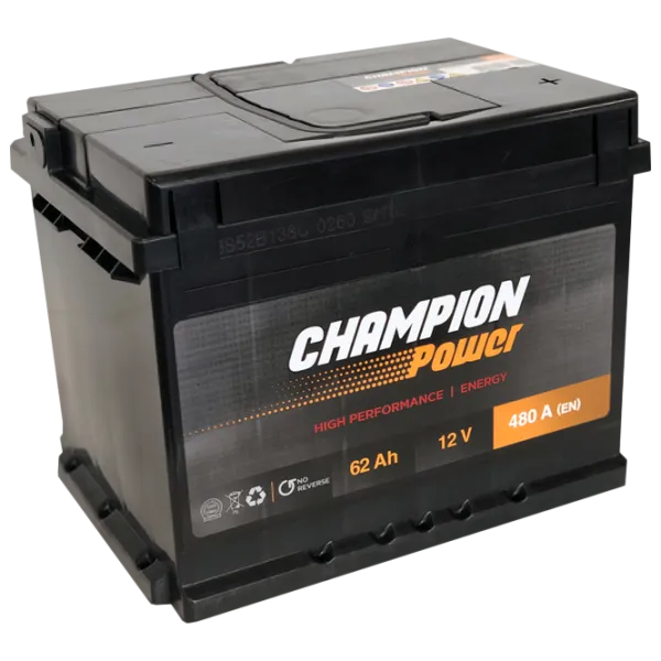 Авто аккумулятор Champion Power 6СТ-62A3 480A photo 1
