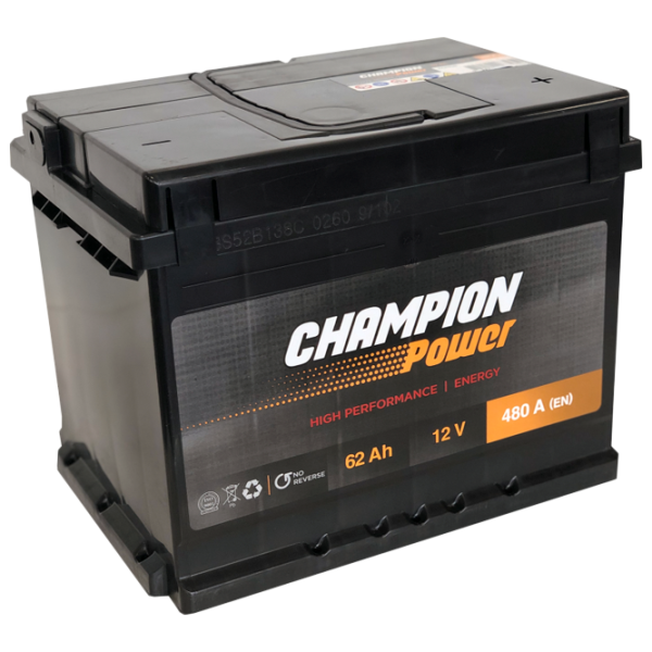 Авто аккумулятор Champion Power 6СТ-62A3 480A photo 1