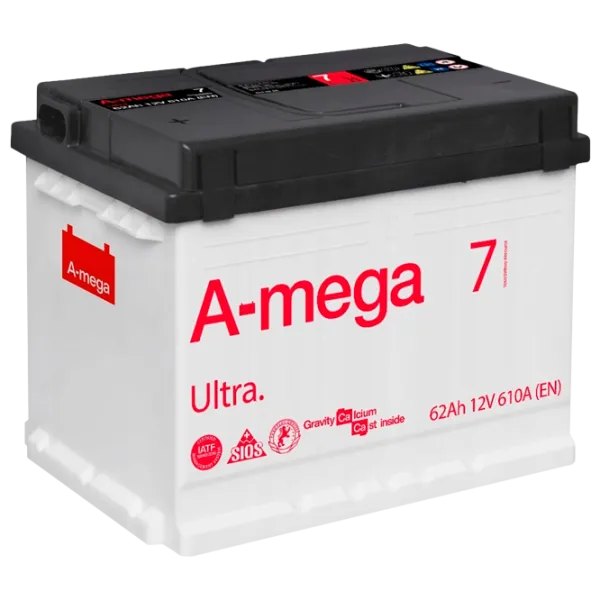 Авто аккумулятор A-Mega Ultra 62Ah A3 610 AA photo 1 Авто аккумулятор A-Mega Ultra 62Ah A3 610 AA photo 1