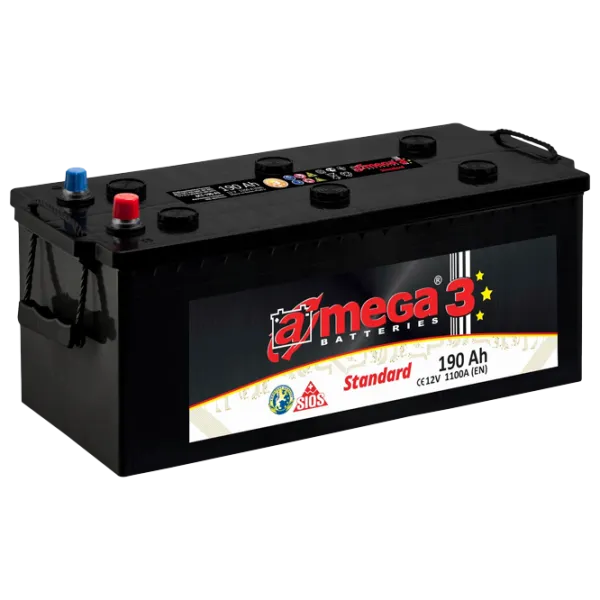Авто аккумулятор A-Mega Standart 190Ah A3 AS 1100A photo 1 Авто аккумулятор A-Mega Standart 190Ah A3 AS 1100A photo 1