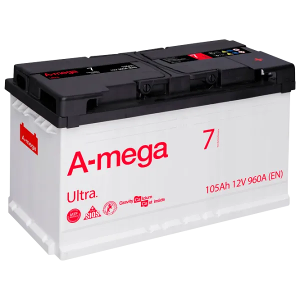 Авто аккумулятор A-Mega Ultra 105Ah A3 960A photo 1 Авто аккумулятор A-Mega Ultra 105Ah A3 960A photo 1