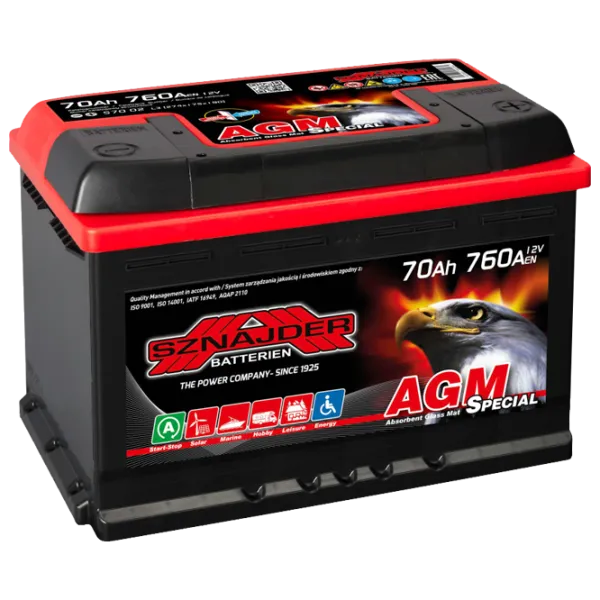 Acumulator auto Snaider Special AGM 760 AA photo 1