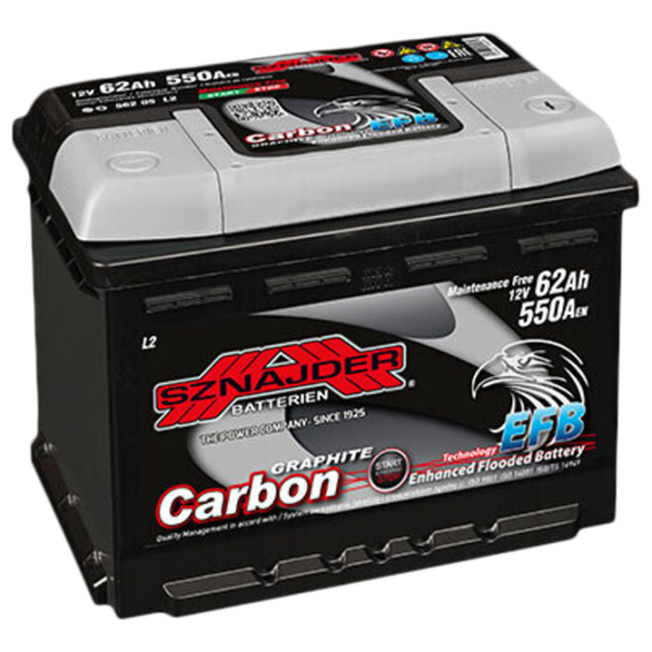 Авто аккумулятор Sznajder CARBON EFB 550 А 550A photo 1