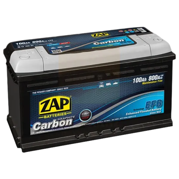 Авто аккумулятор Zap CARBON EFB 800 А 800 AA photo 1