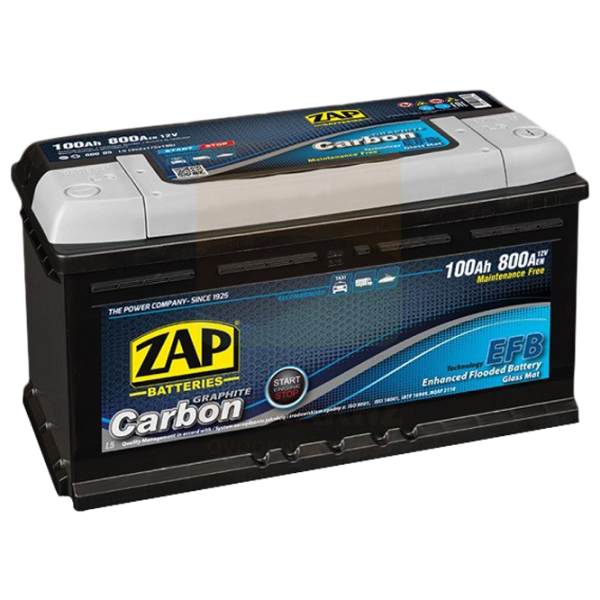 Авто аккумулятор Zap CARBON EFB 800 А 800 AA photo 1