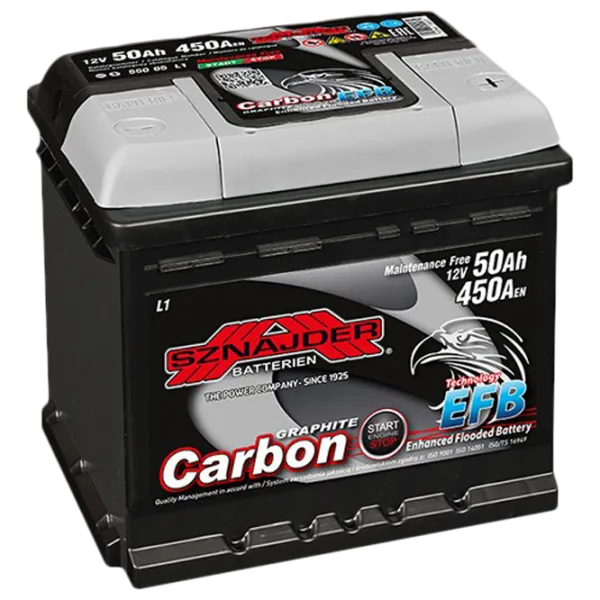 Авто аккумулятор Sznajder CARBON EFB euro 450 А 450 AA photo 1