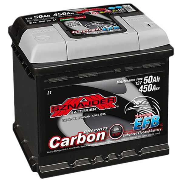 Авто аккумулятор Sznajder CARBON EFB euro 450 А 450 AA photo 1