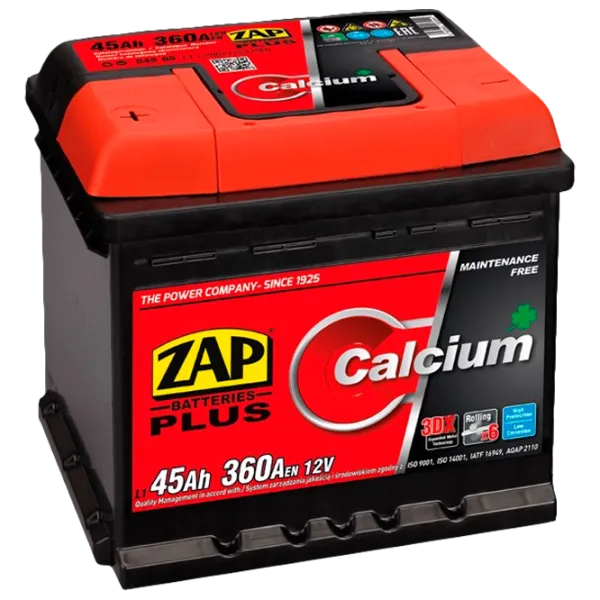 Acumulator auto Zap 45 Ah Plus 360 А 54565 360 AA photo 1