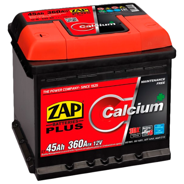 Acumulator auto Zap 45 Ah Plus 360 А 54565 360 AA photo 1