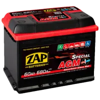 Авто аккумулятор Zap 60 Ah AGM NEW 680 А 56002 680 A