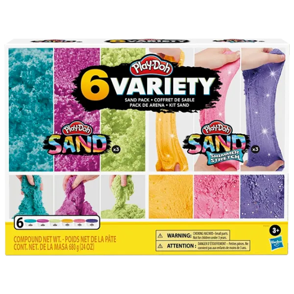Креативный набор Hasbro Play-Doh SAND VARIETY PACK F0103 3+/ Разноцветный photo 1 Креативный набор Hasbro Play-Doh SAND VARIETY PACK F0103 3+/ Разноцветный photo 1