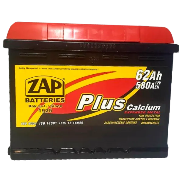 Авто аккумулятор Zap 62 Ah Plus NEW 580 А 56298 580A photo 1