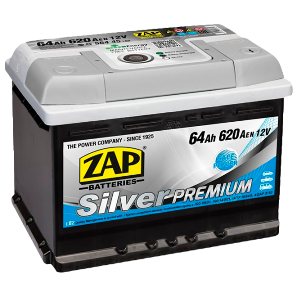 Авто аккумулятор Zap 64 Ah Silver Premium 620 А 56445 620 AA photo 1