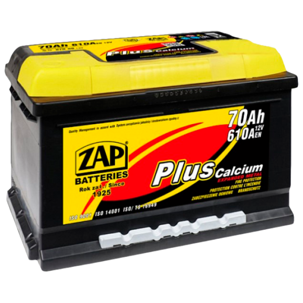 Авто аккумулятор Zap 70 Ah Plus 610 A 57058 610 AA photo 1