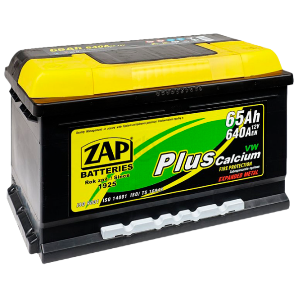 Acumulator auto Zap 65 Ah Plus 640 А 56530 640 AA photo 1