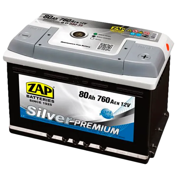 Авто аккумулятор Zap 80 Ah Silver Premium 760 А 58035 760 AA photo 1