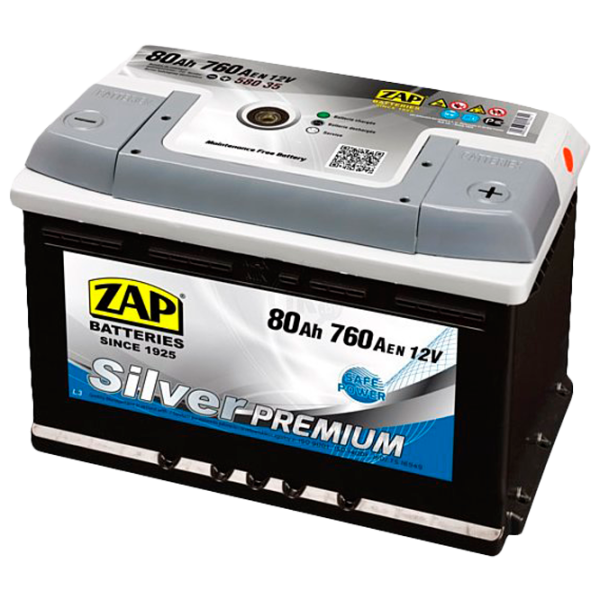 Авто аккумулятор Zap 80 Ah Silver Premium 760 А 58035 760 AA photo 1