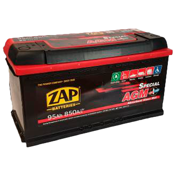 Авто аккумулятор Zap AGM NEW 850 А 59502 850 AA photo 1