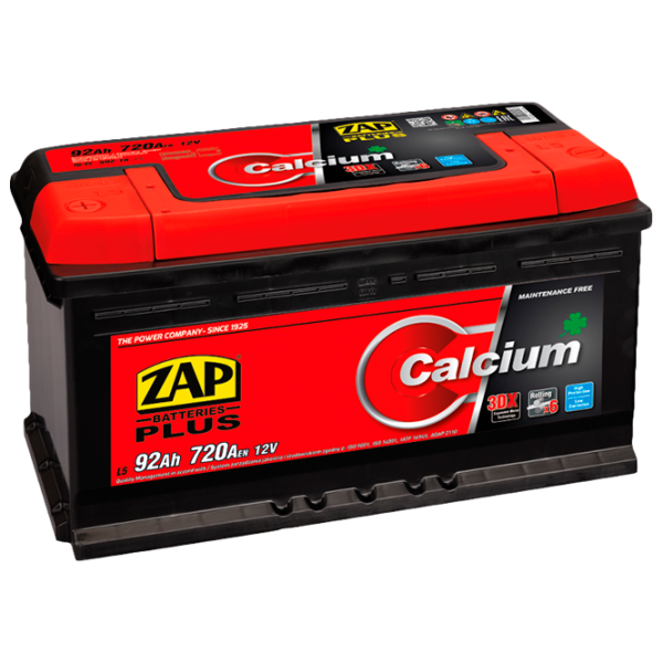 Авто аккумулятор Zap 92 Ah Plus 720 А 59218 720 AA photo 1
